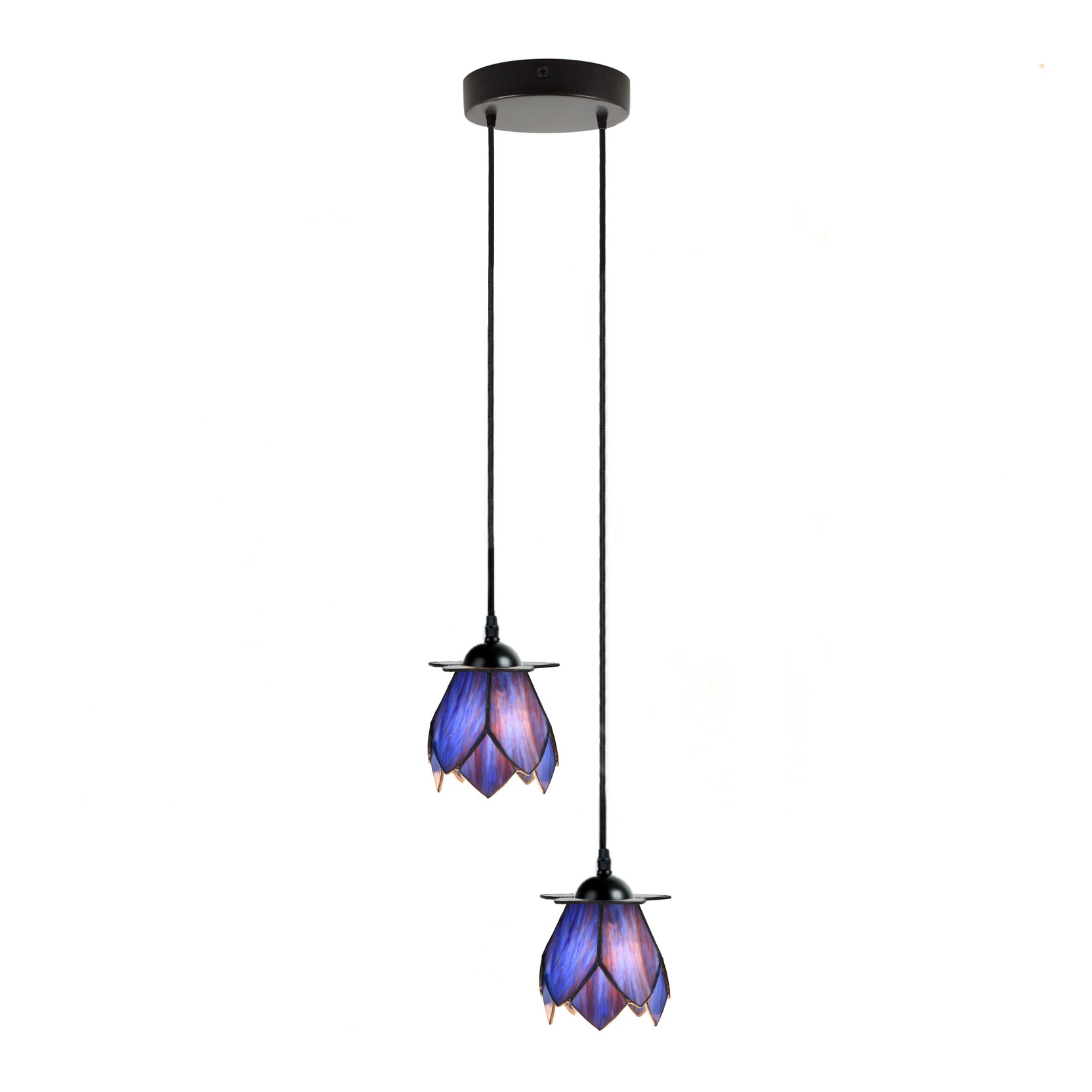 Tiffany Chandelier Blue Lotus 2