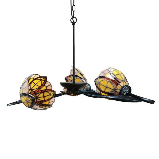 3 light Chandelier Lovely Flow Souplesse Small