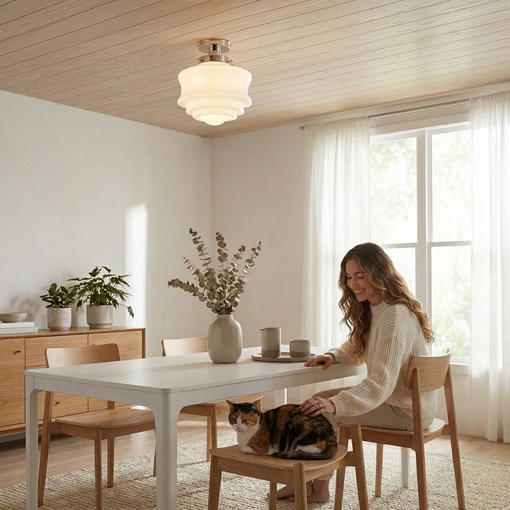 Ceiling Lamp Nordic 20's Matte nickel
