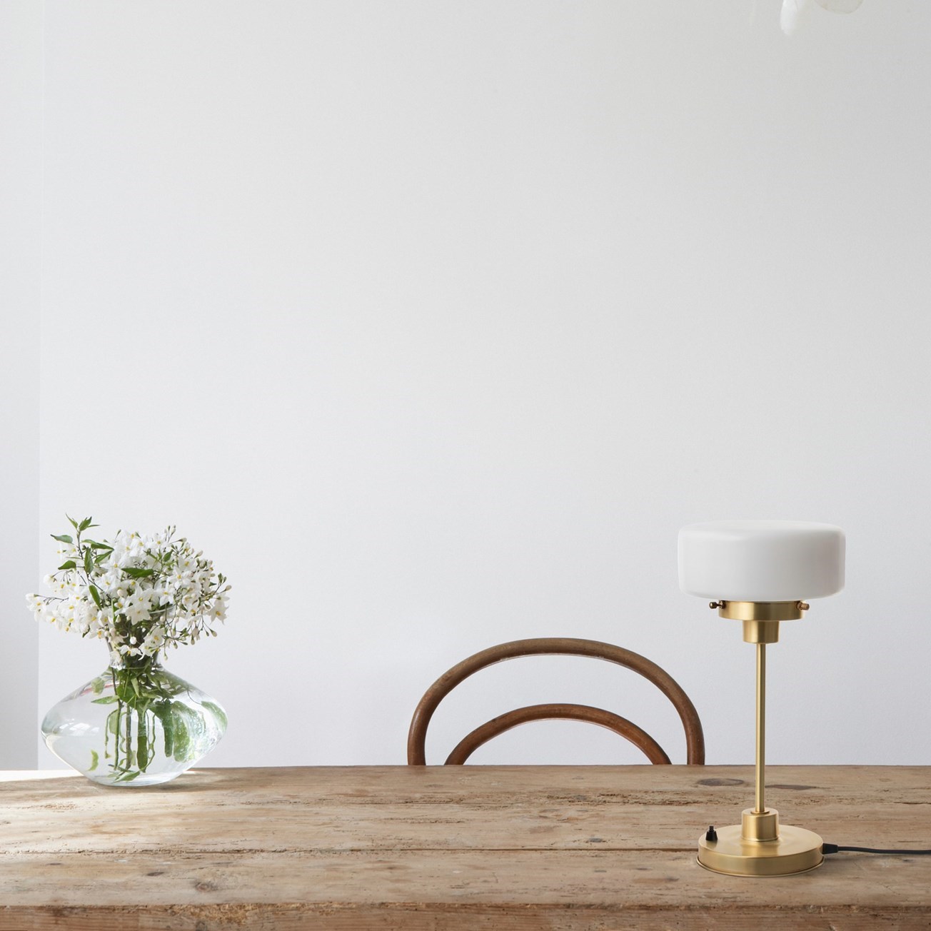 Slim Table Lamp Low Cilinder 20's Brass