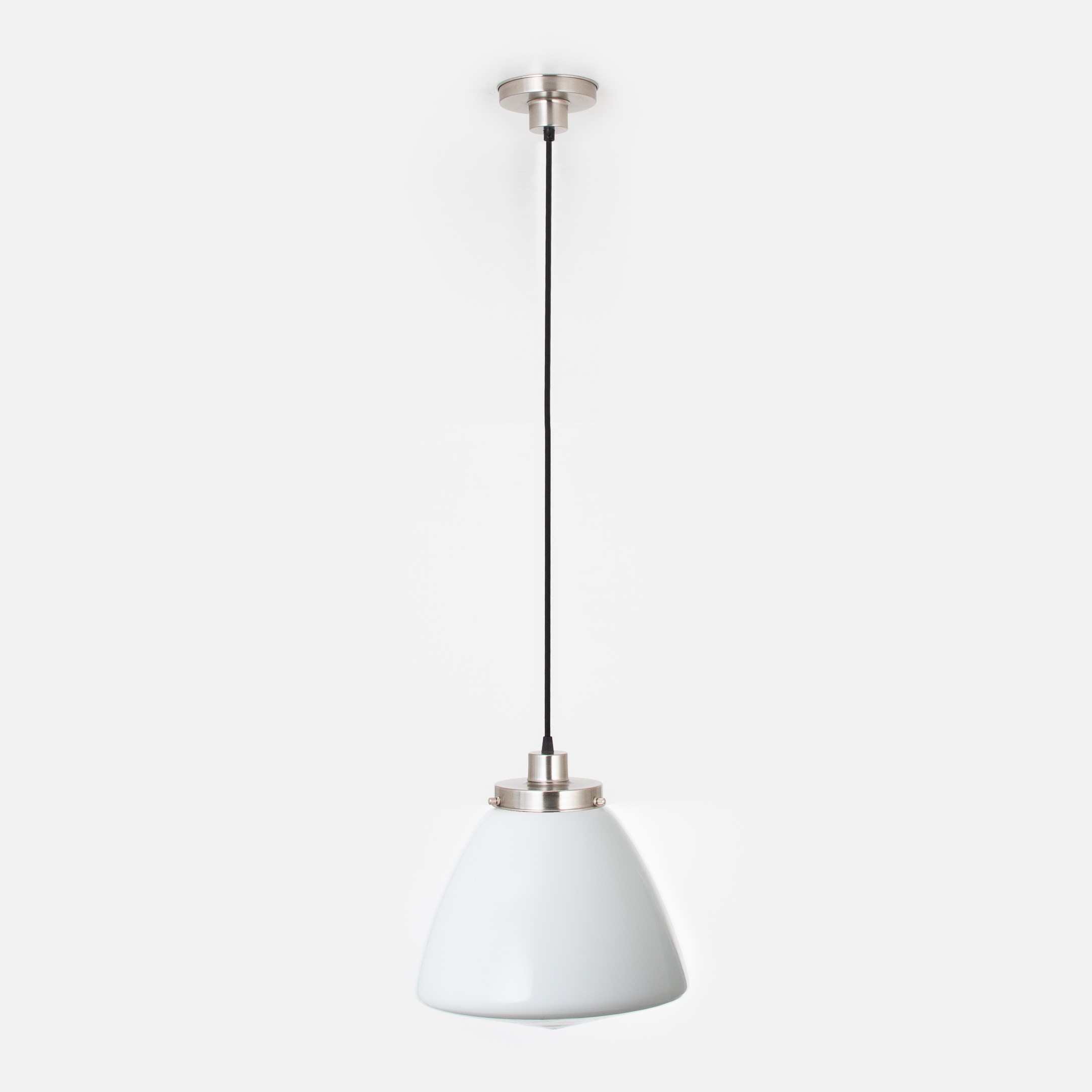 Hanging lamp on cord Schoolbol Large 20's Matt nickel