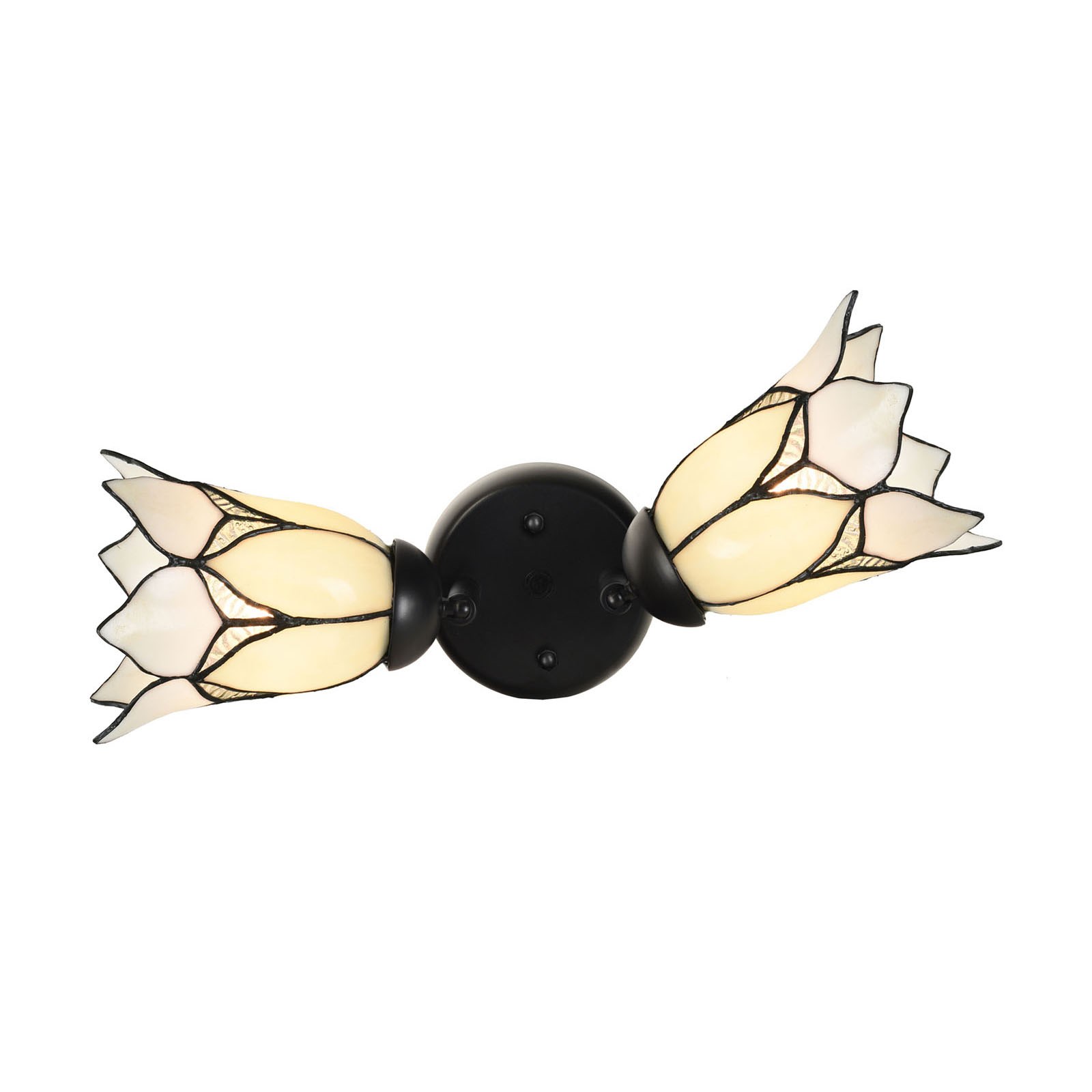 Double spot Black with Lovely Flower White