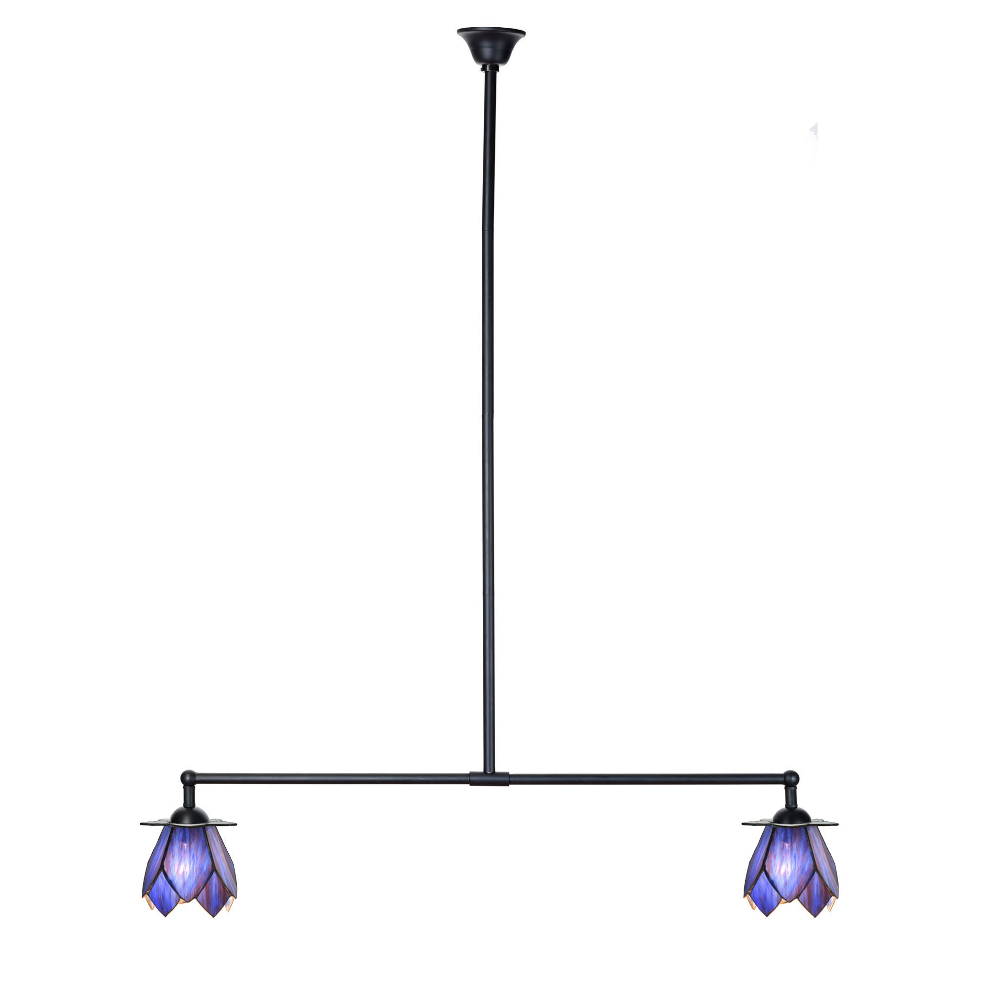 Tiffany T-lamp 2 lights Blue Lotus