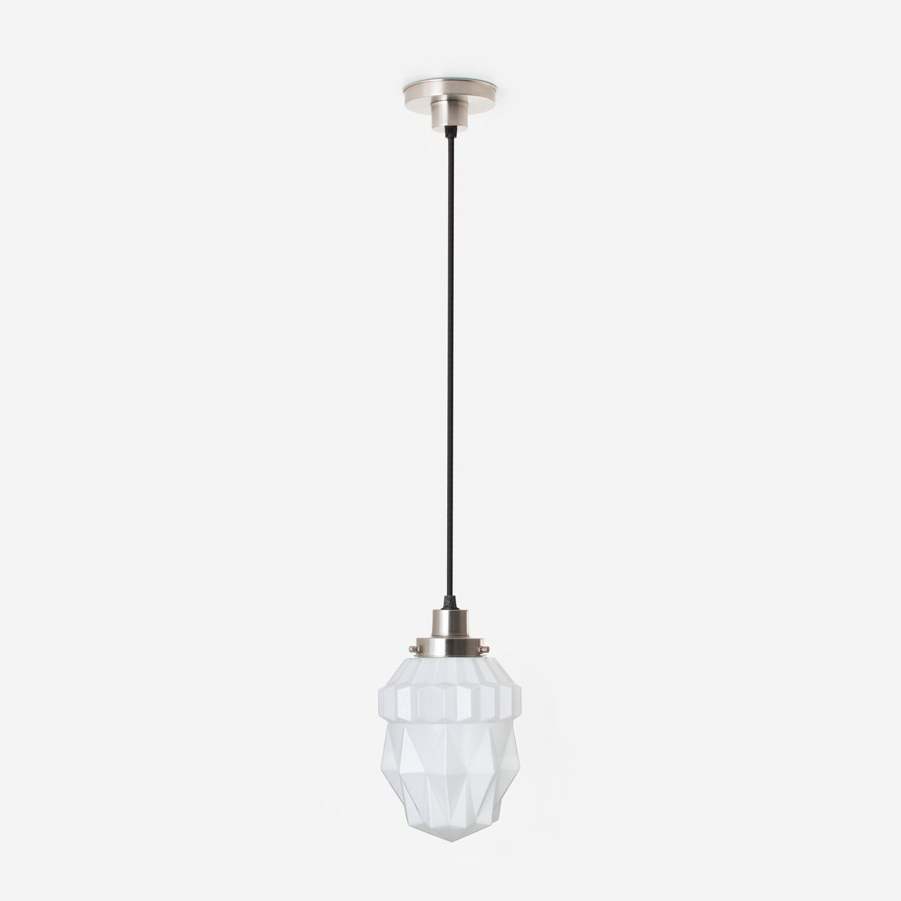 Hanging lamp on cord Theatre 20's Matt nickel