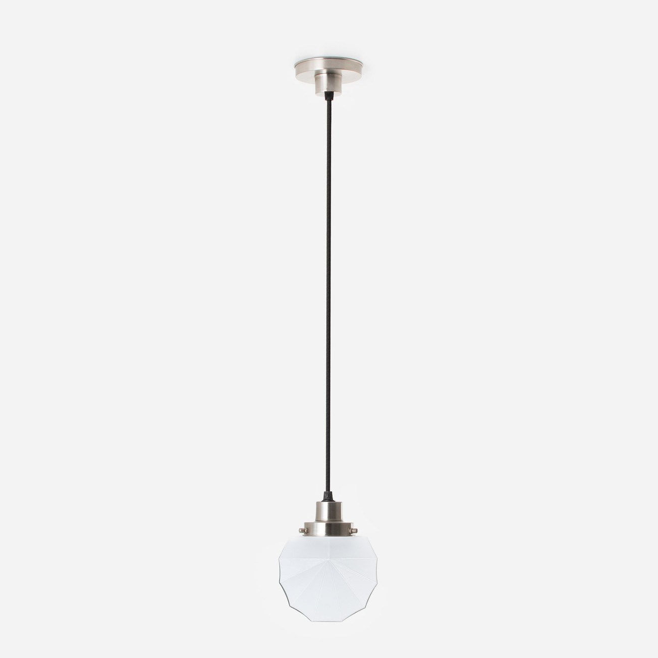Hanging lamp on cord Johanna 20's Matt nickel