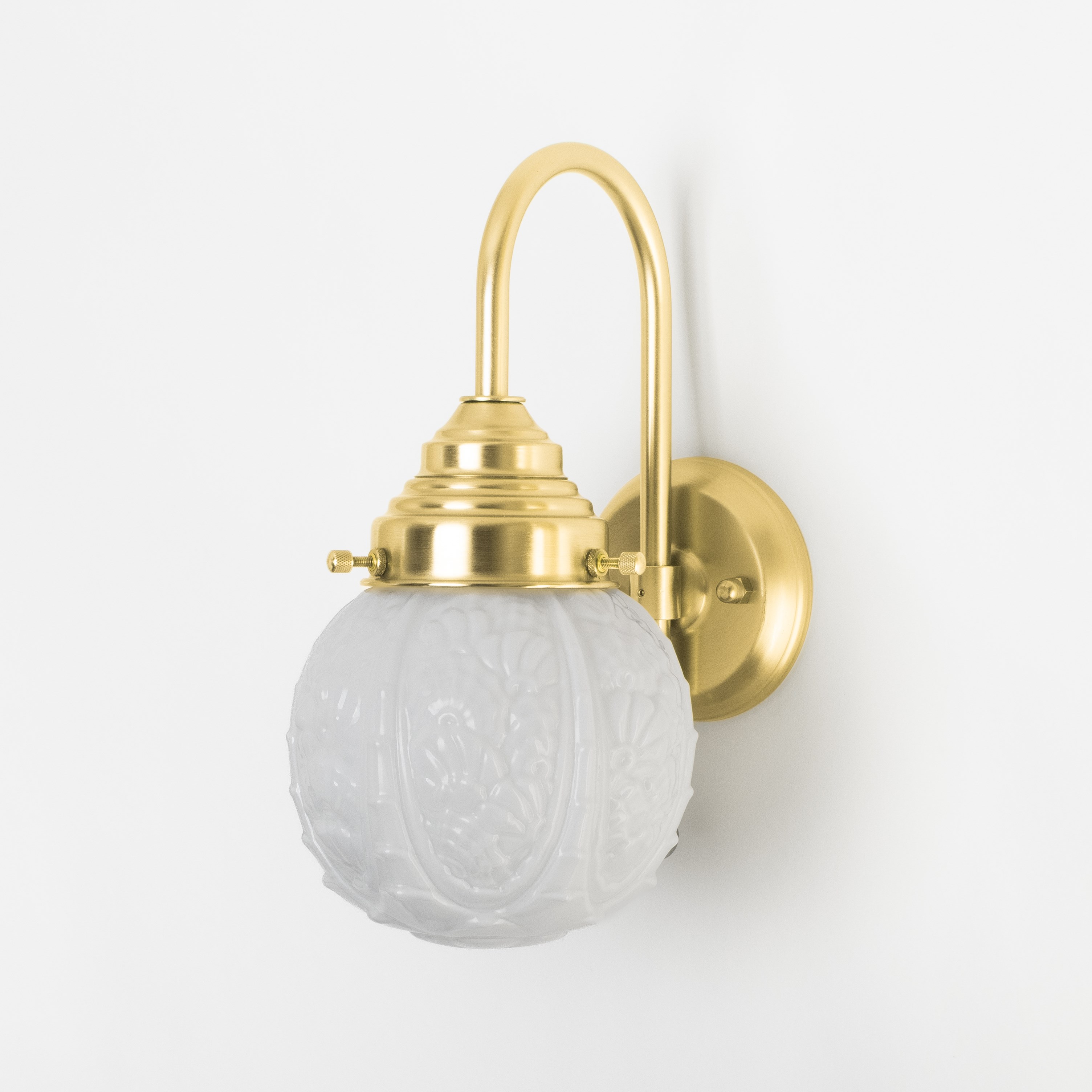 Wall Lamp Guimard Flower Meander Brass