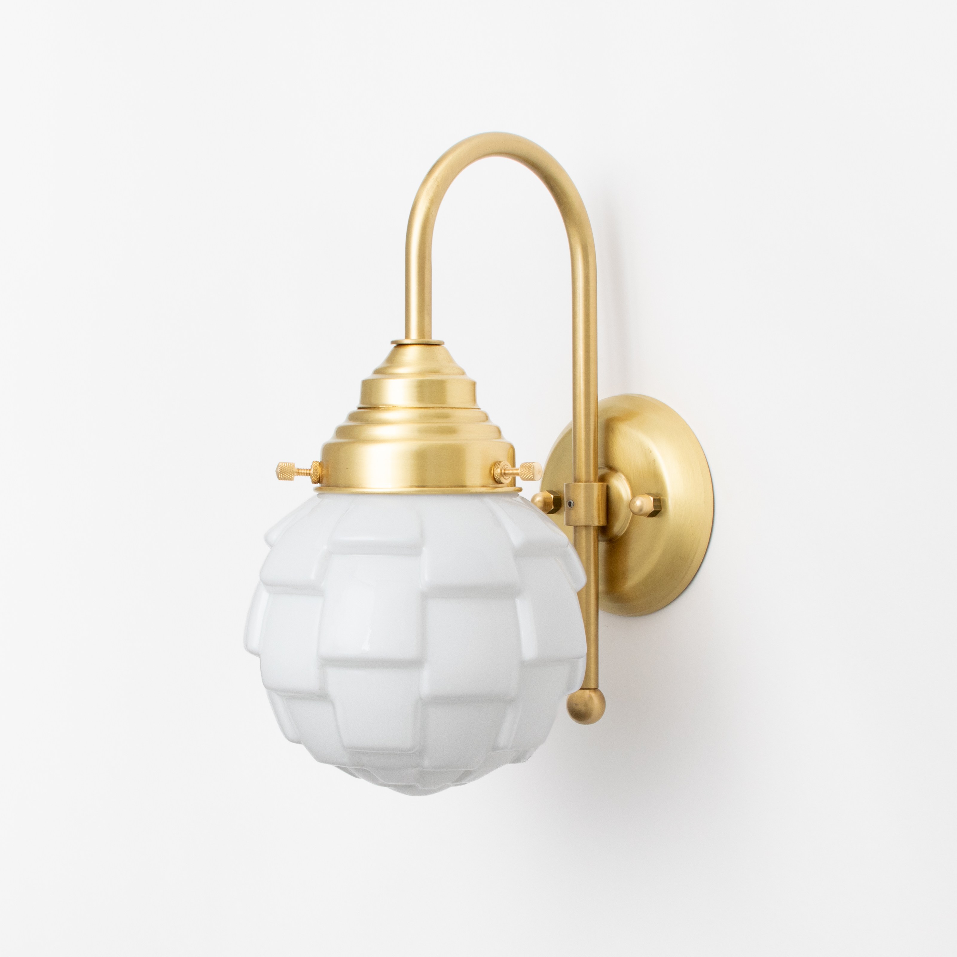 Wall lamp Bretagne Meander Brass