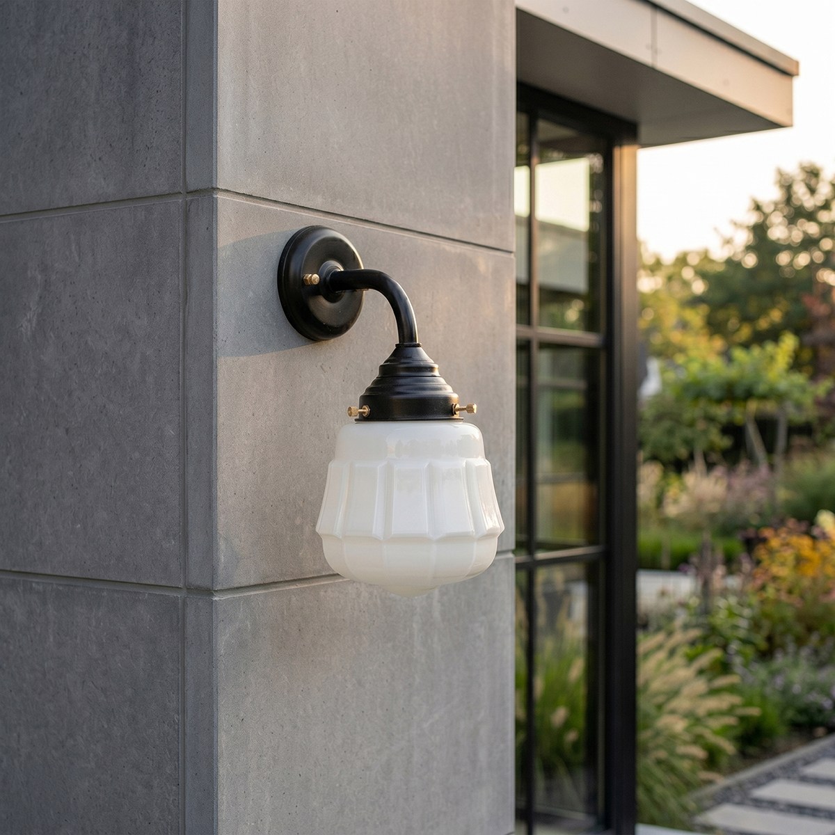 Outdoor lamp - Wall lamp Cadence Curve Black