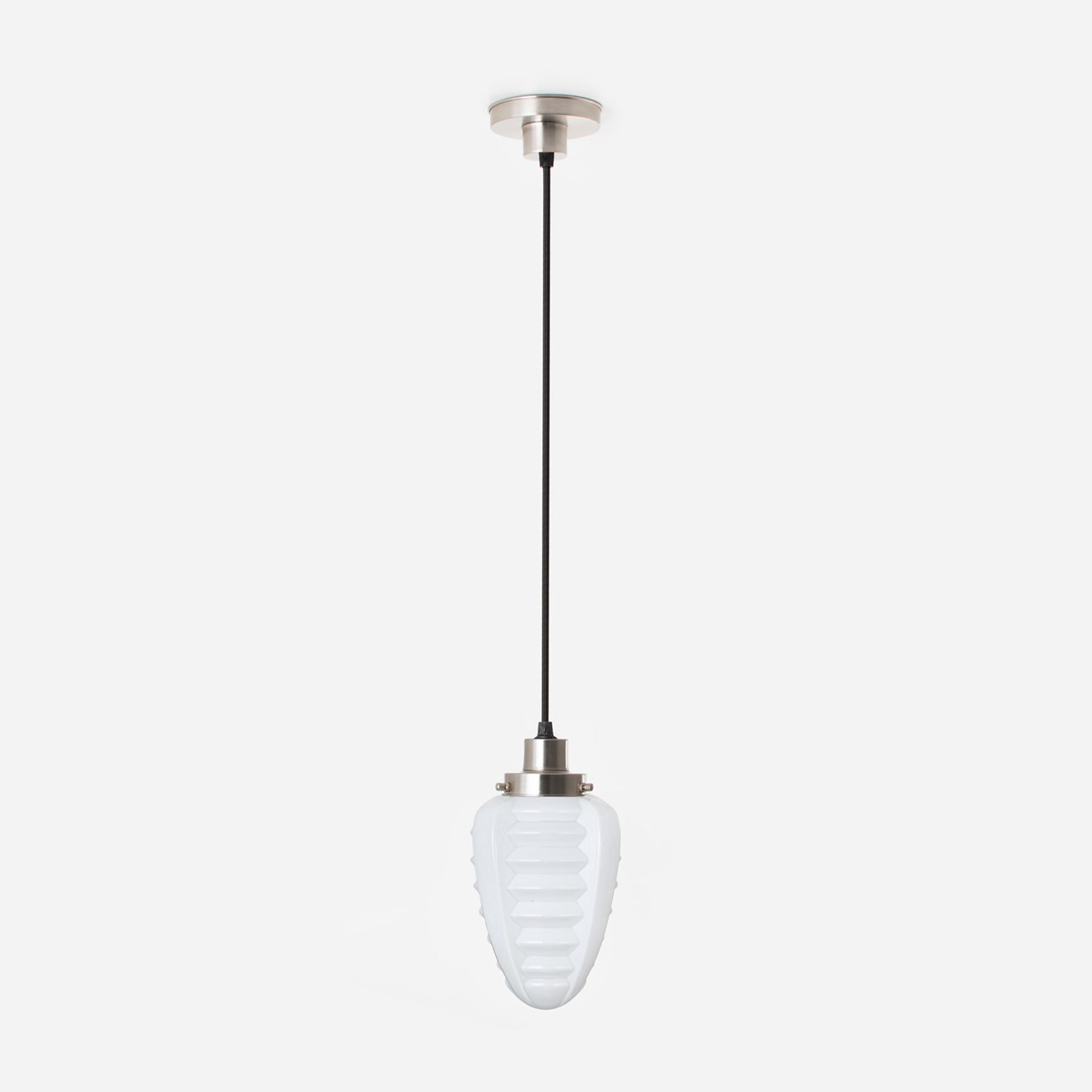 Hanging lamp on cord Parole 20's Matt nickel