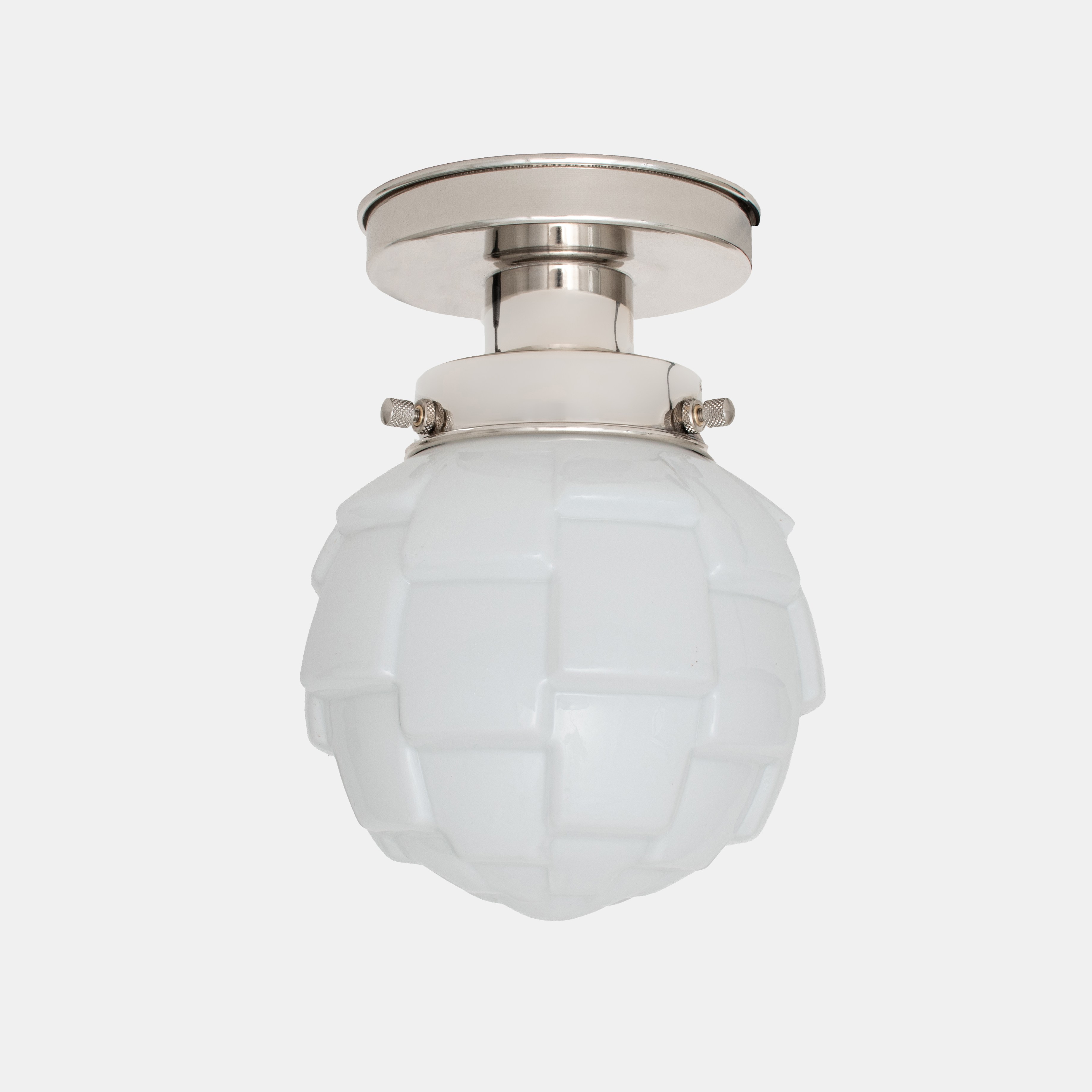 Ceiling Lamp Bretagne 20's Nickel