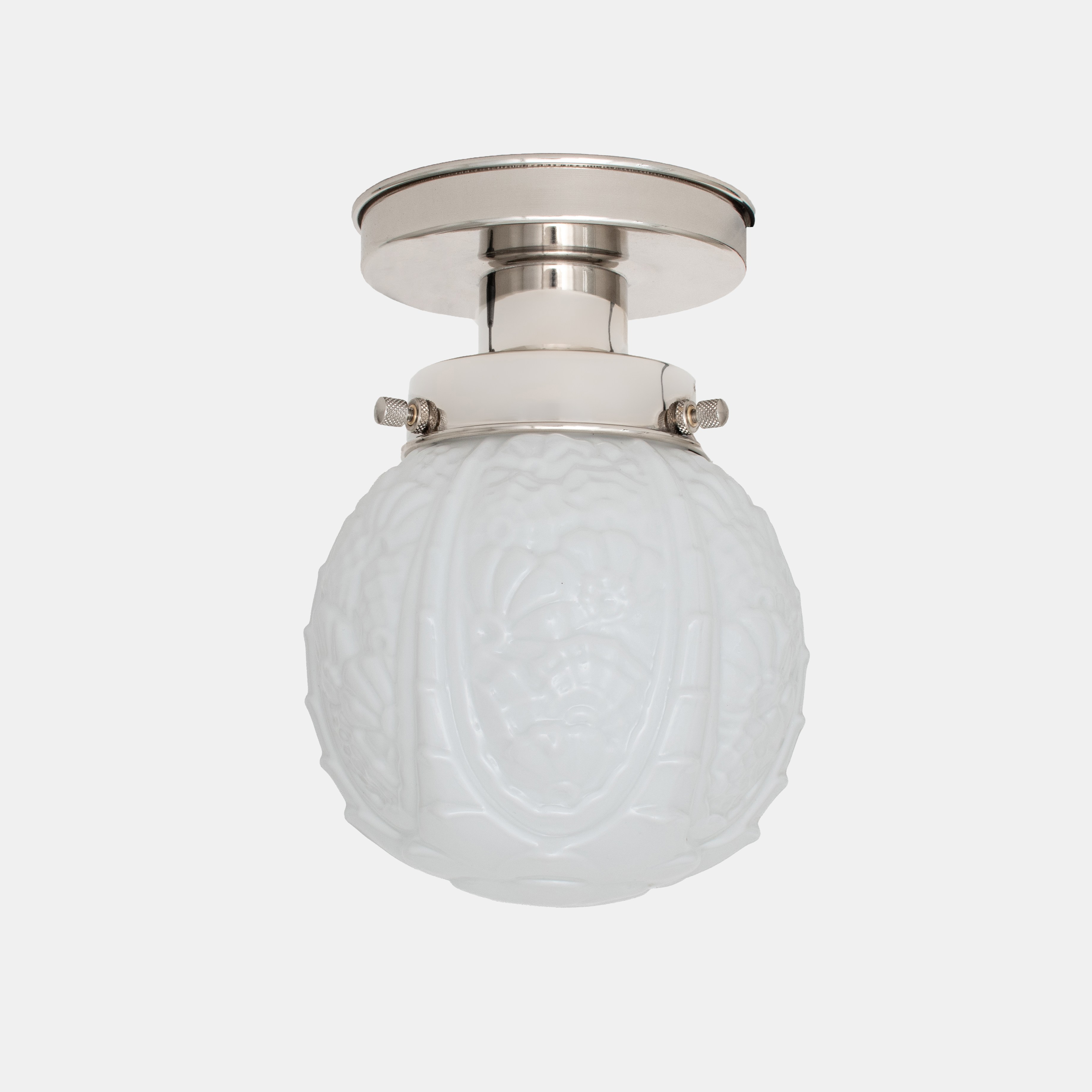 Ceiling Lamp Guimard Flower 20's Nickel