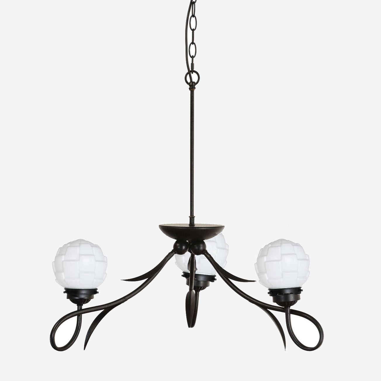 3 light Chandelier Lovely with Bretagne