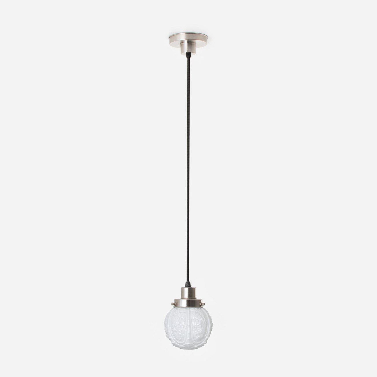 Hanging lamp on cord Guimard Flower 20's Matt nickel