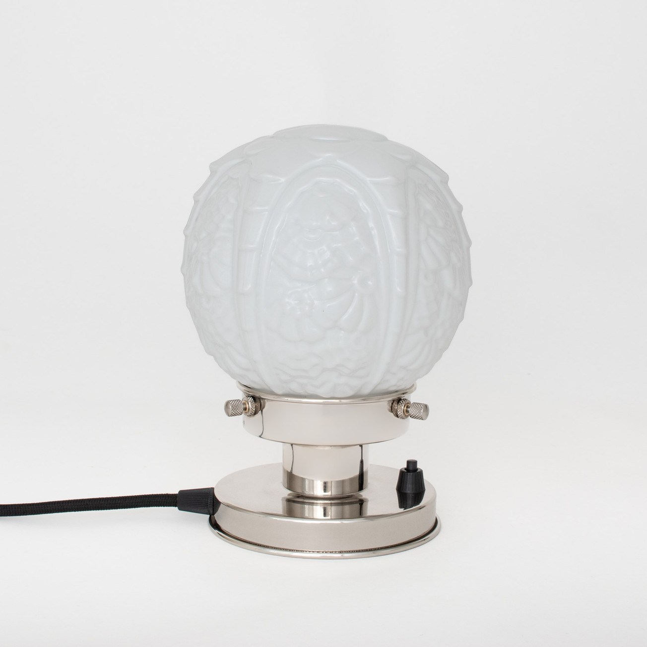 Table Lamp Guimard Flower 20's Nickel