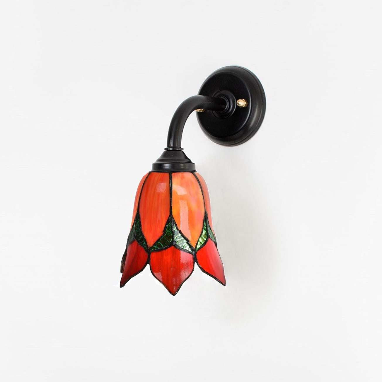 Tiffany Wall Lamp Lovely Flower Red OUTDOOR