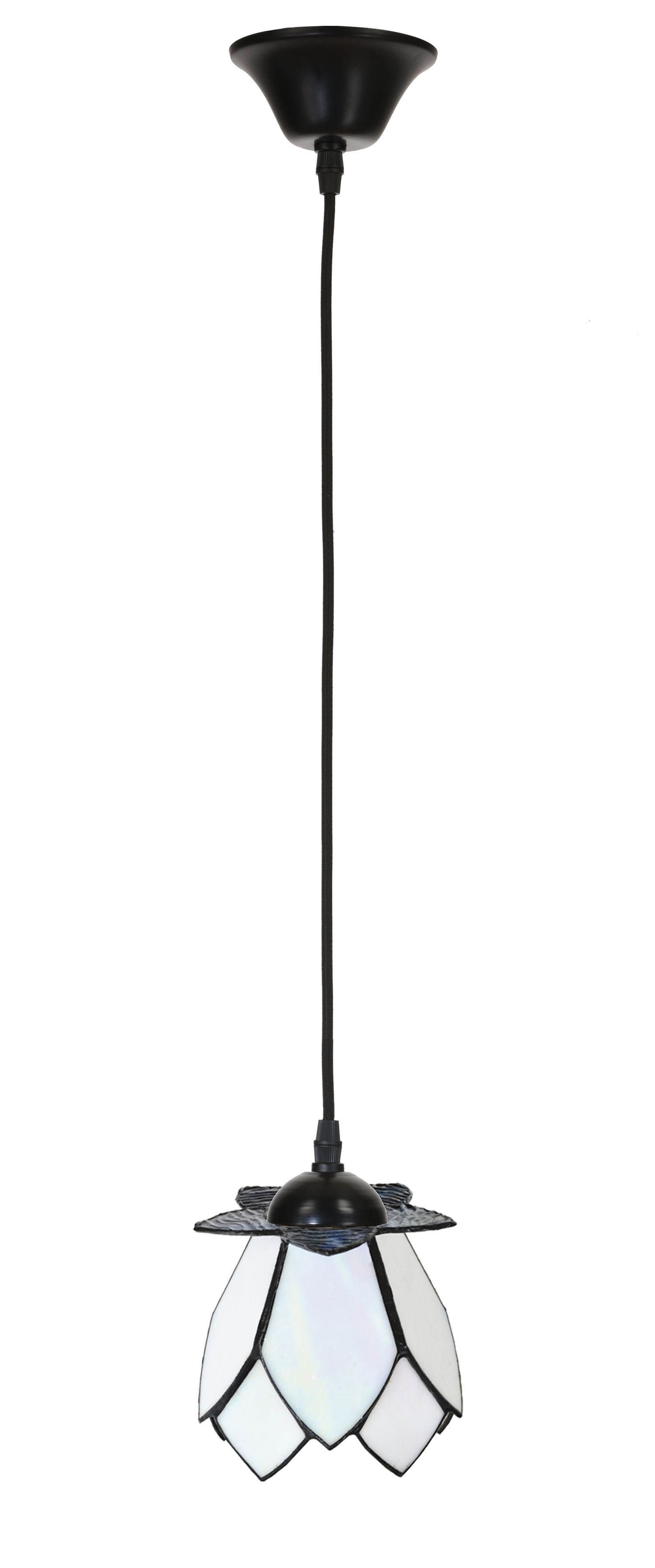 Tiffany Hanging Lamp on a cord White Lotus