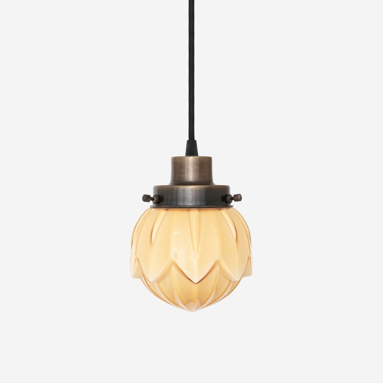 Corded pendant lamp Lotus Sunny 20's Bronze