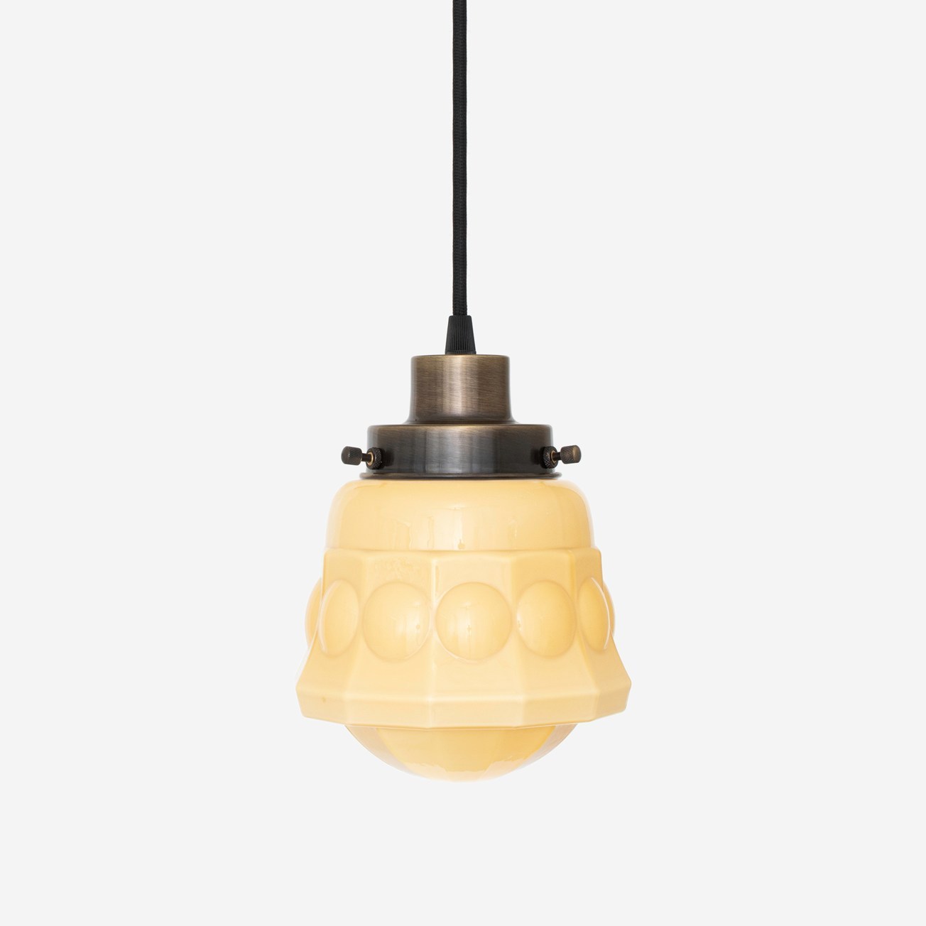 Corded pendant lamp Weimar Sunny 20s Bronze