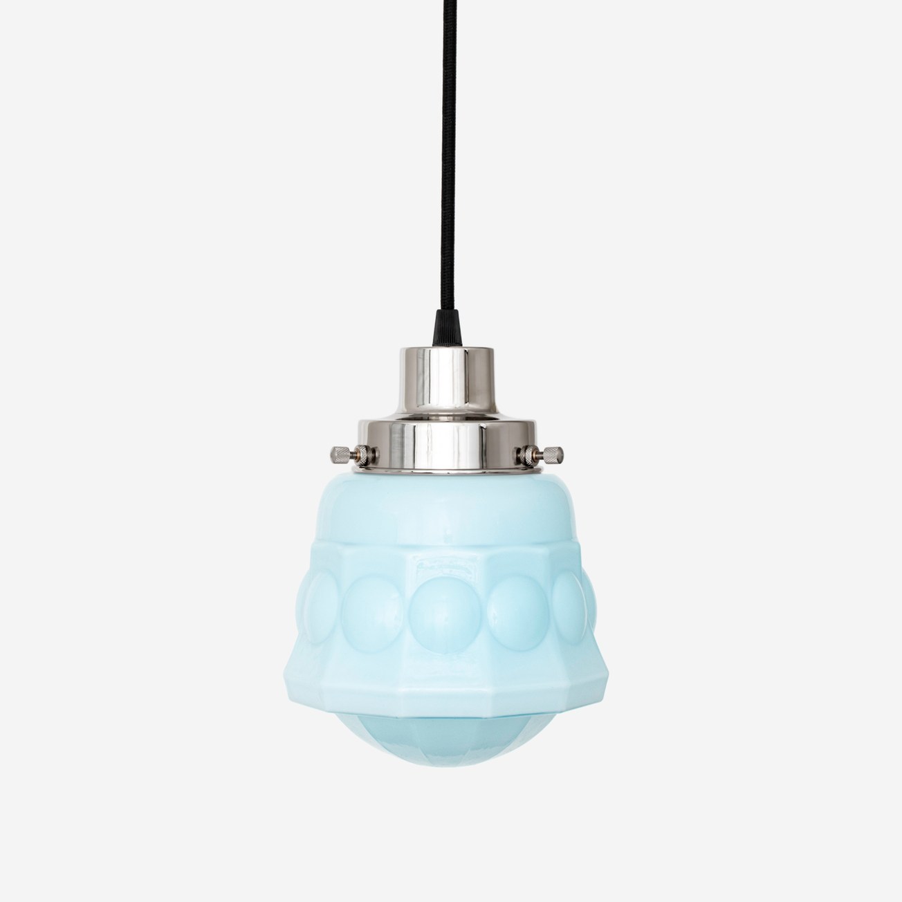 Hanging lamp on cord Weimar Misty 20's Nickel