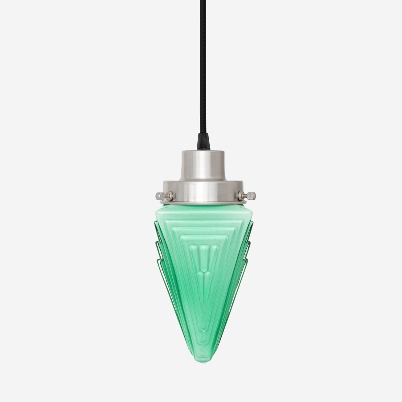 Corded pendant lamp Finisterre Mint 20s Matte Nickel
