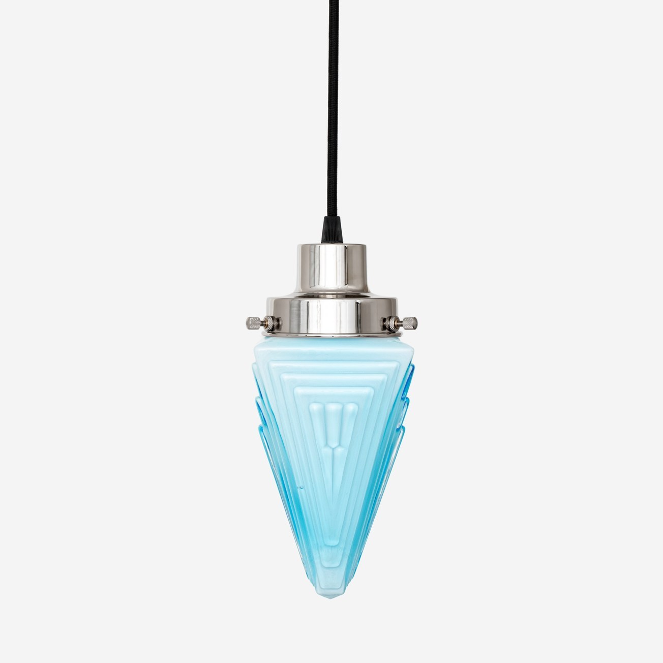 Hanging lamp on cord Finisterre Misty 20's Nickel