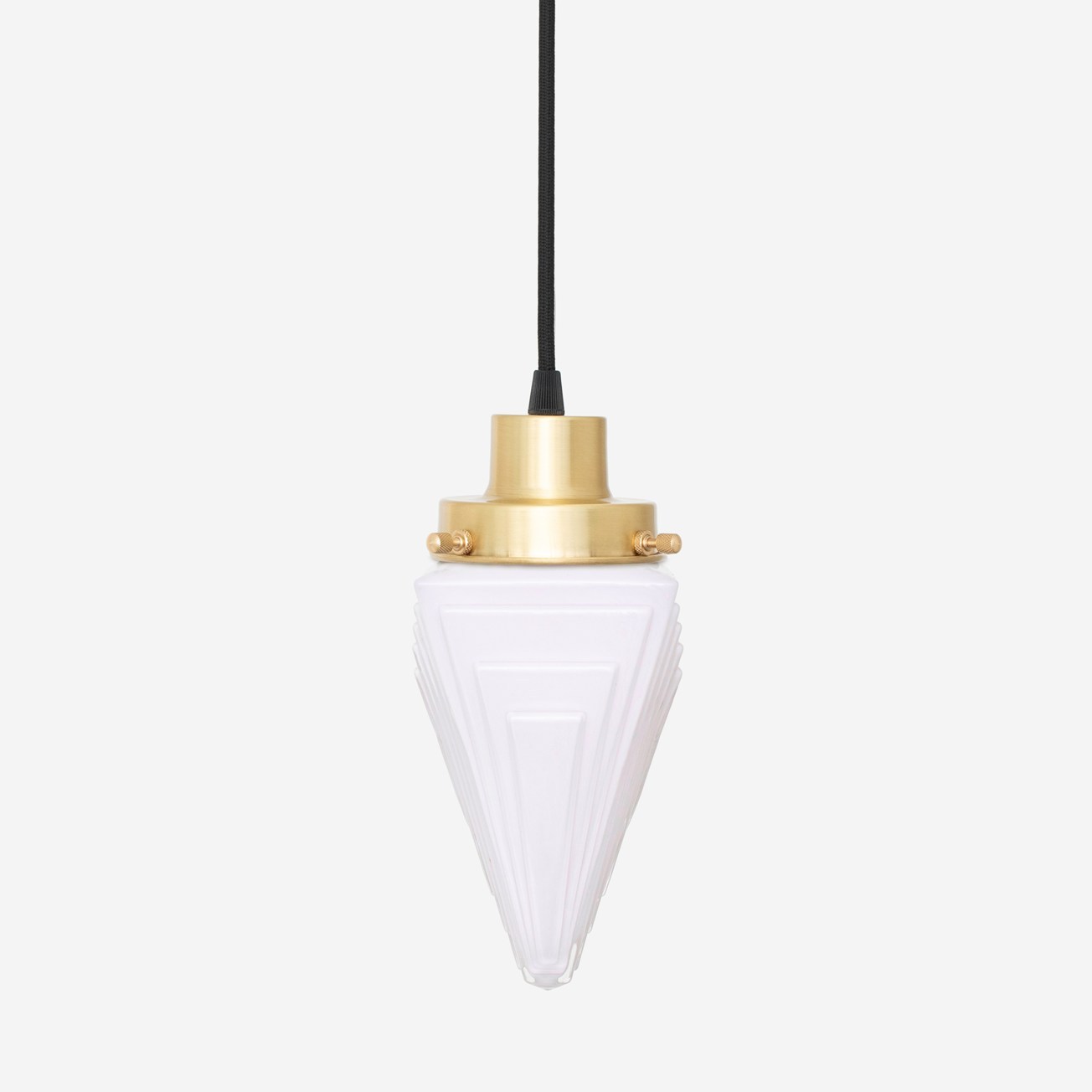 Hanging lamp on cord Finisterre Blush 20's Brass