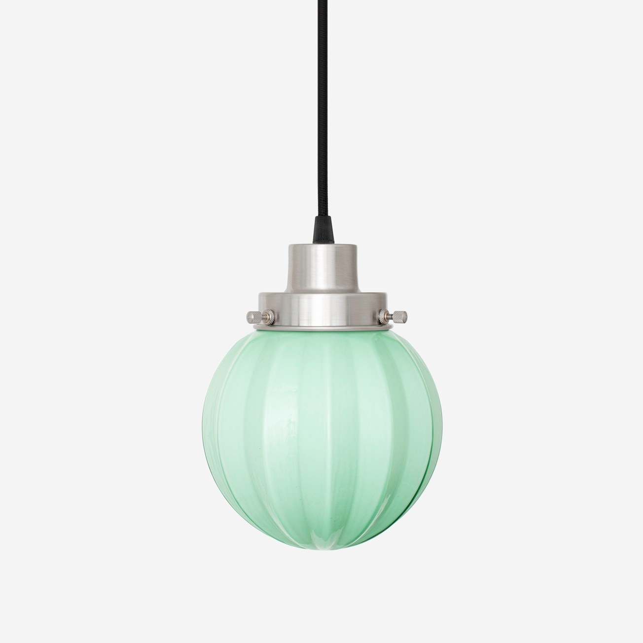 Corded pendant lamp Carambola Mint 20s Matte Nickel