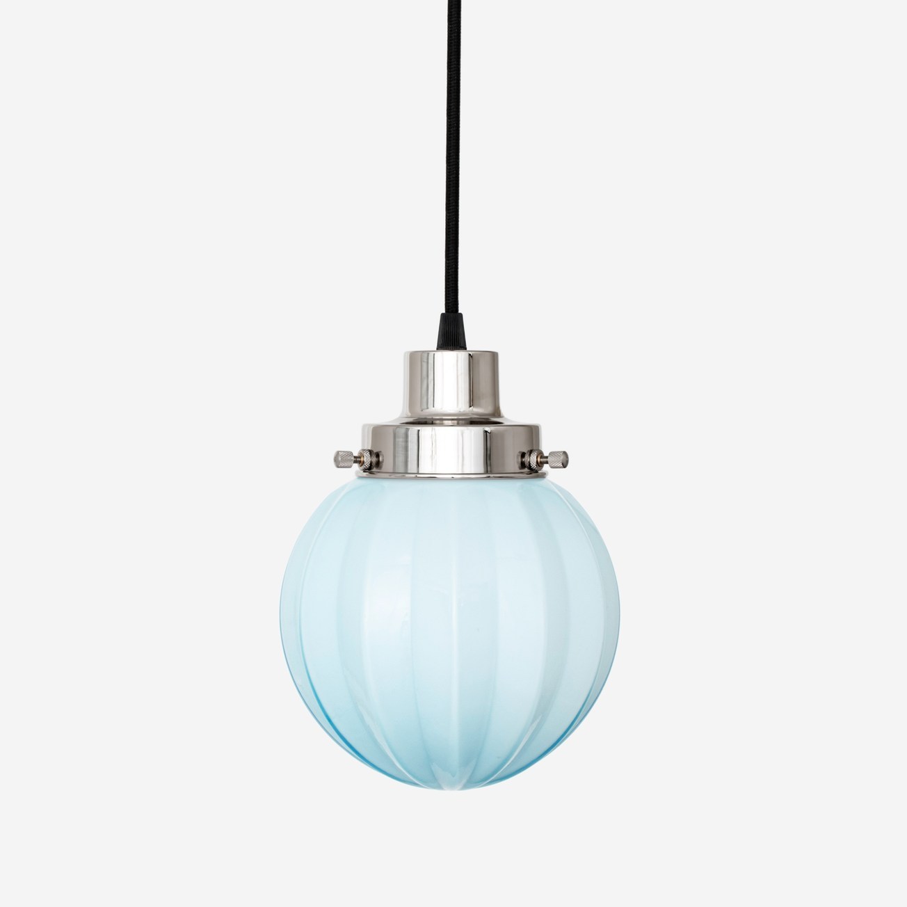 Hanging lamp on cord Carambola Misty 20's Nickel