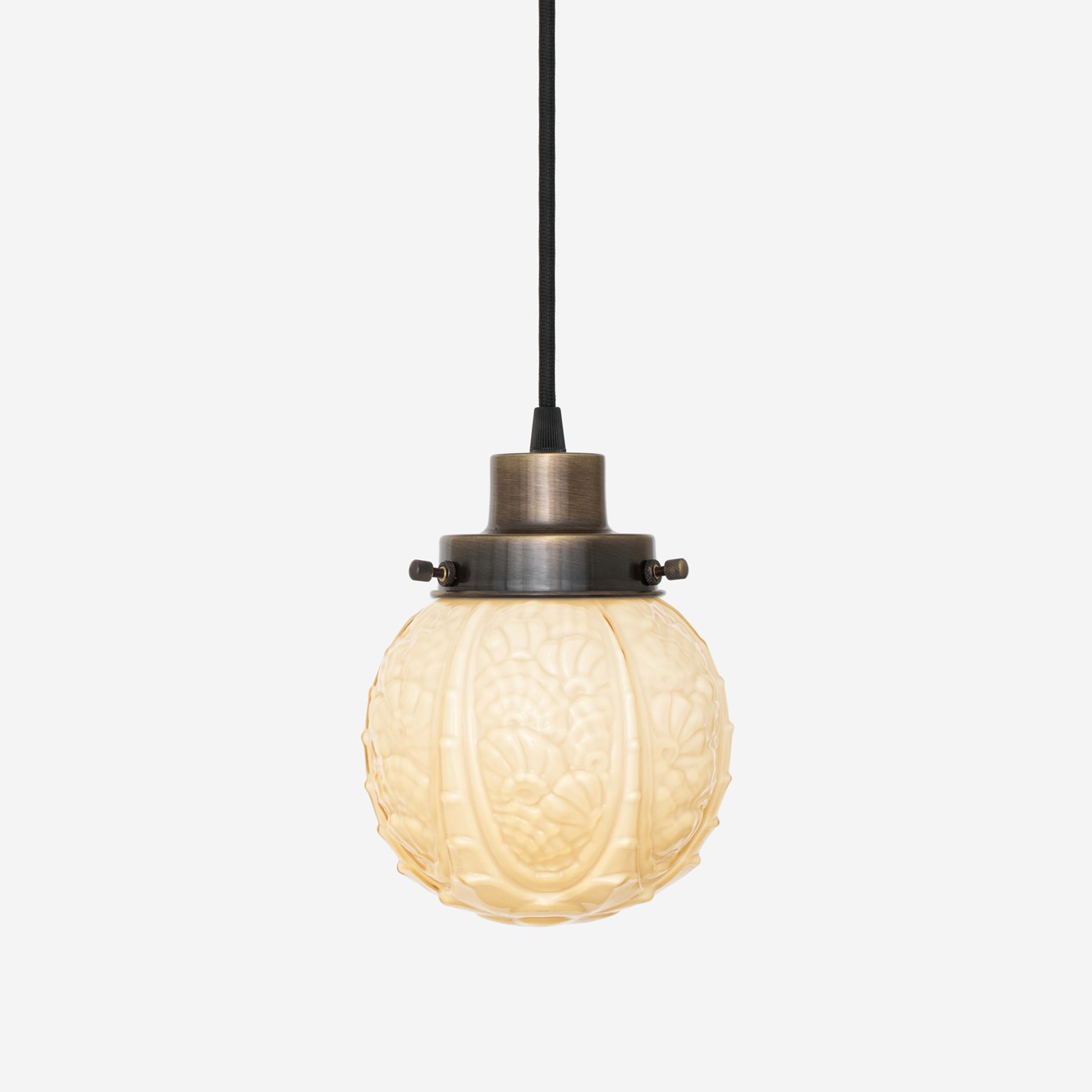 Corded pendant lamp Guimard Flower Sunny 20's Bronze