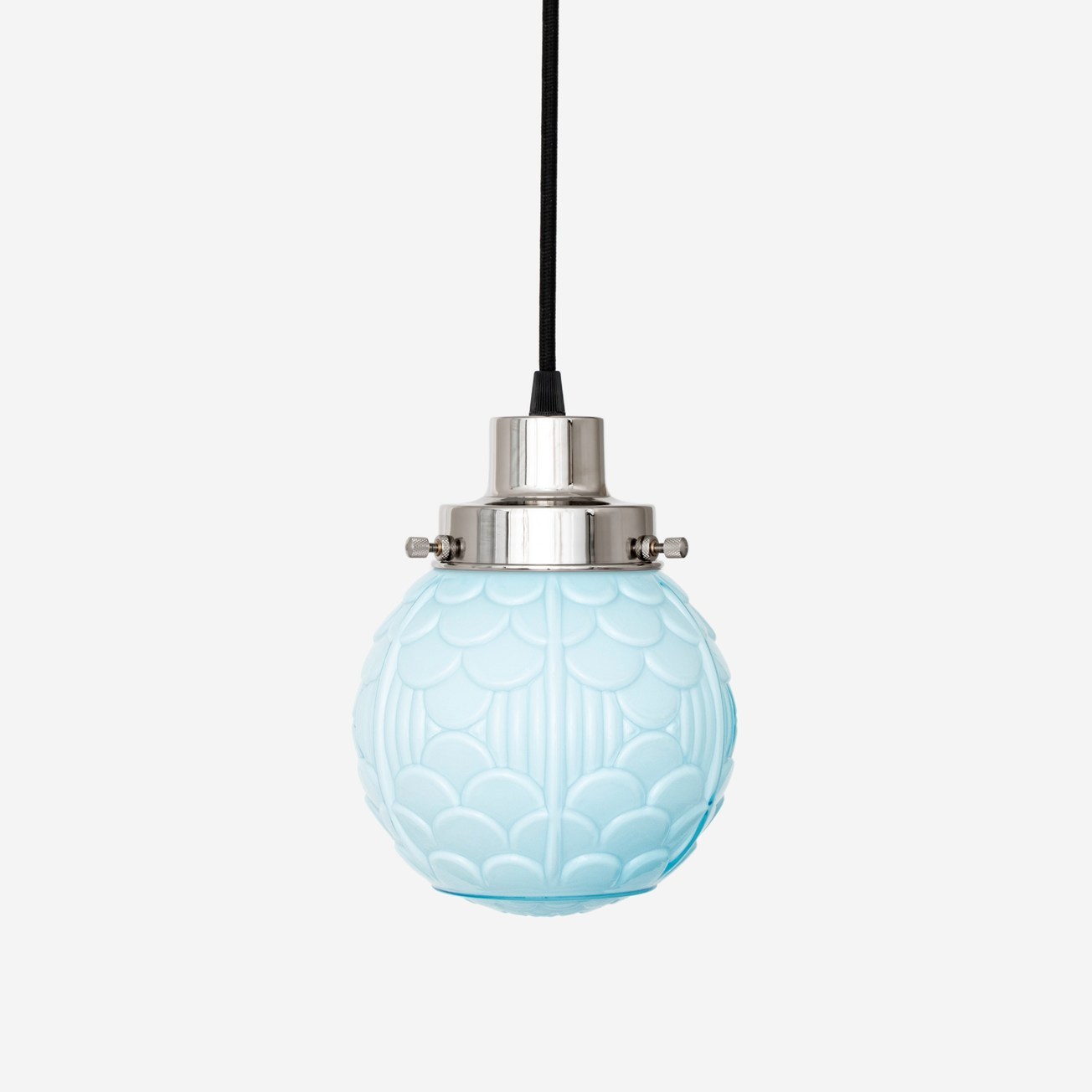 Hanging lamp on cord Arcade Misty 20's Nickel