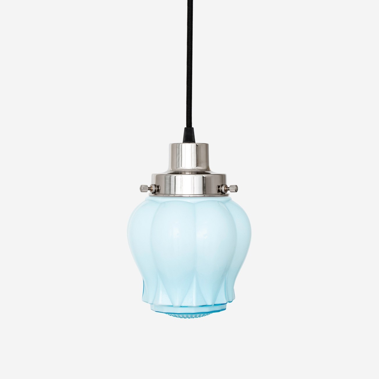 Hanging lamp on cord Eden Misty 20's Nickel