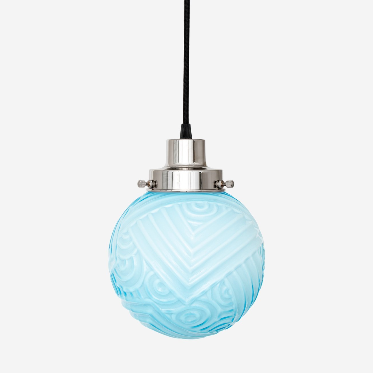 Hanging lamp on cord Nouveau Romance Misty 20's Nickel