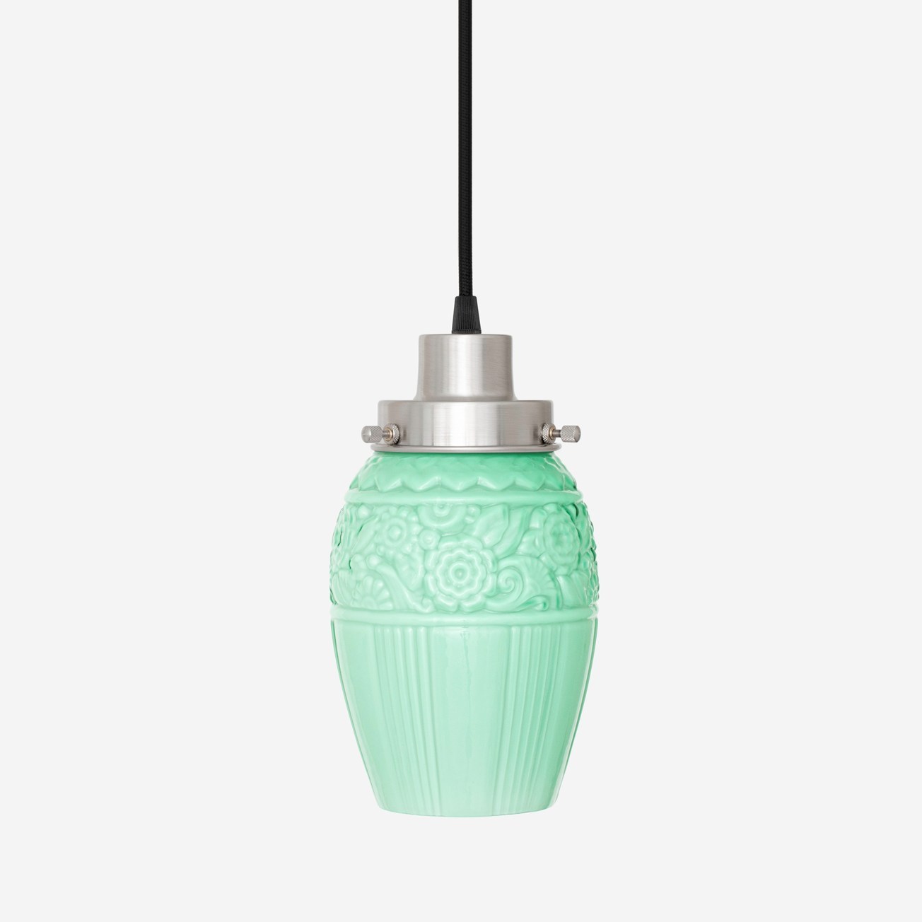 Corded pendant lamp Flower Yard Mint 20s Matte Nickel