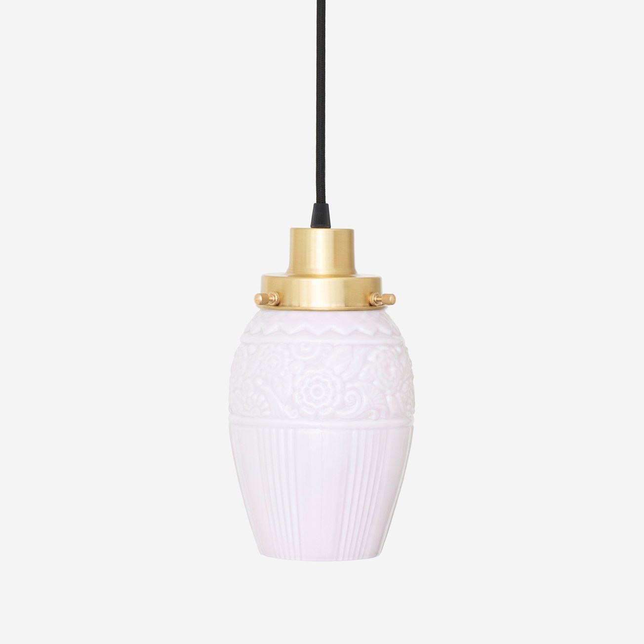 Hanging lamp on cord Flower Yard Blush 20's Brass