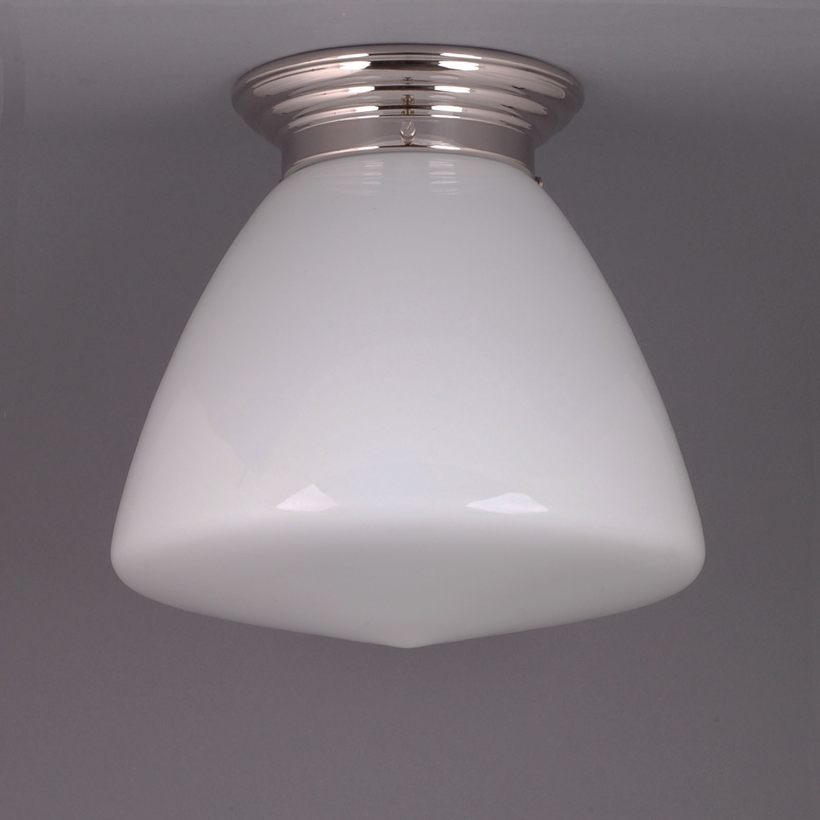 Ceiling Lamp School in Opal White or Light Yellow Glass
