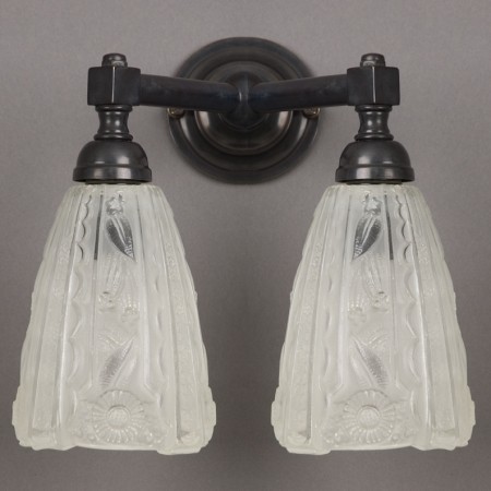 Bathroom Lamp Etched Lampshades V-Shape
