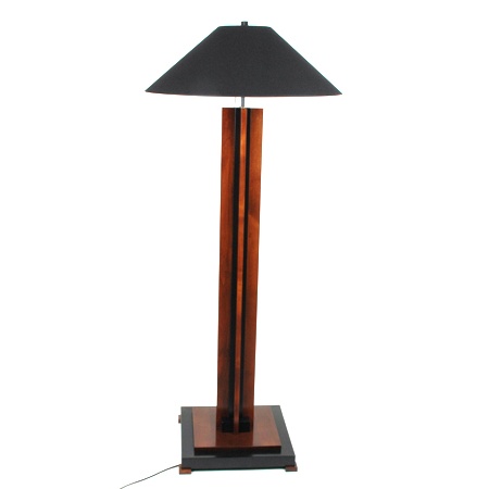Hague School Floor Lamp with Linen Lampshade
