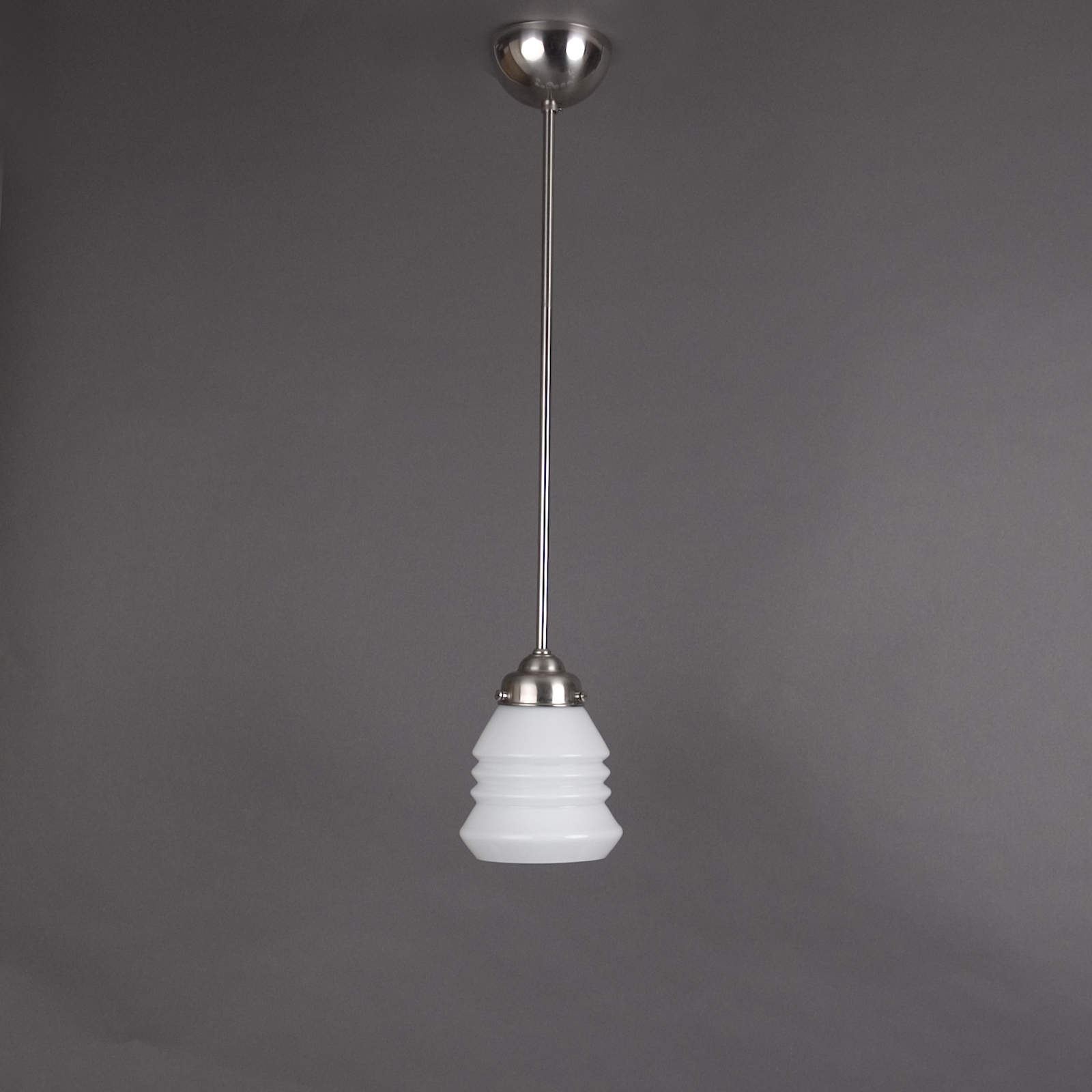 Hanging Lamp Open Glass Shade Accordeon