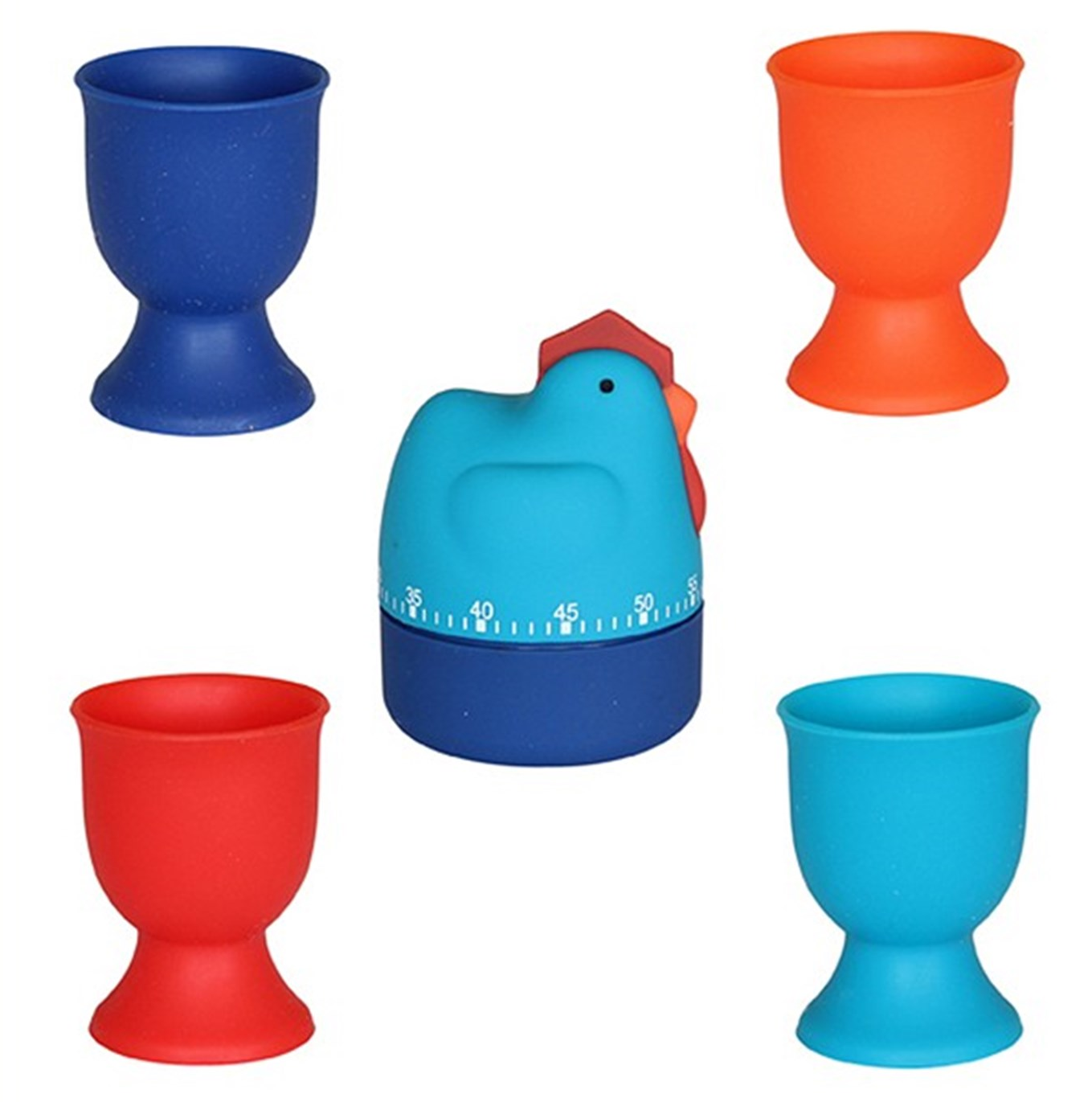 Set Eggtimer and 4 Egg Cups Goodmorning