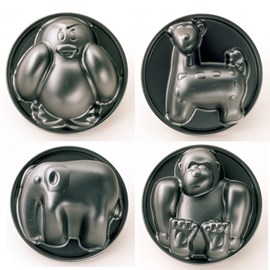 Set of 4 Baking tins Animals