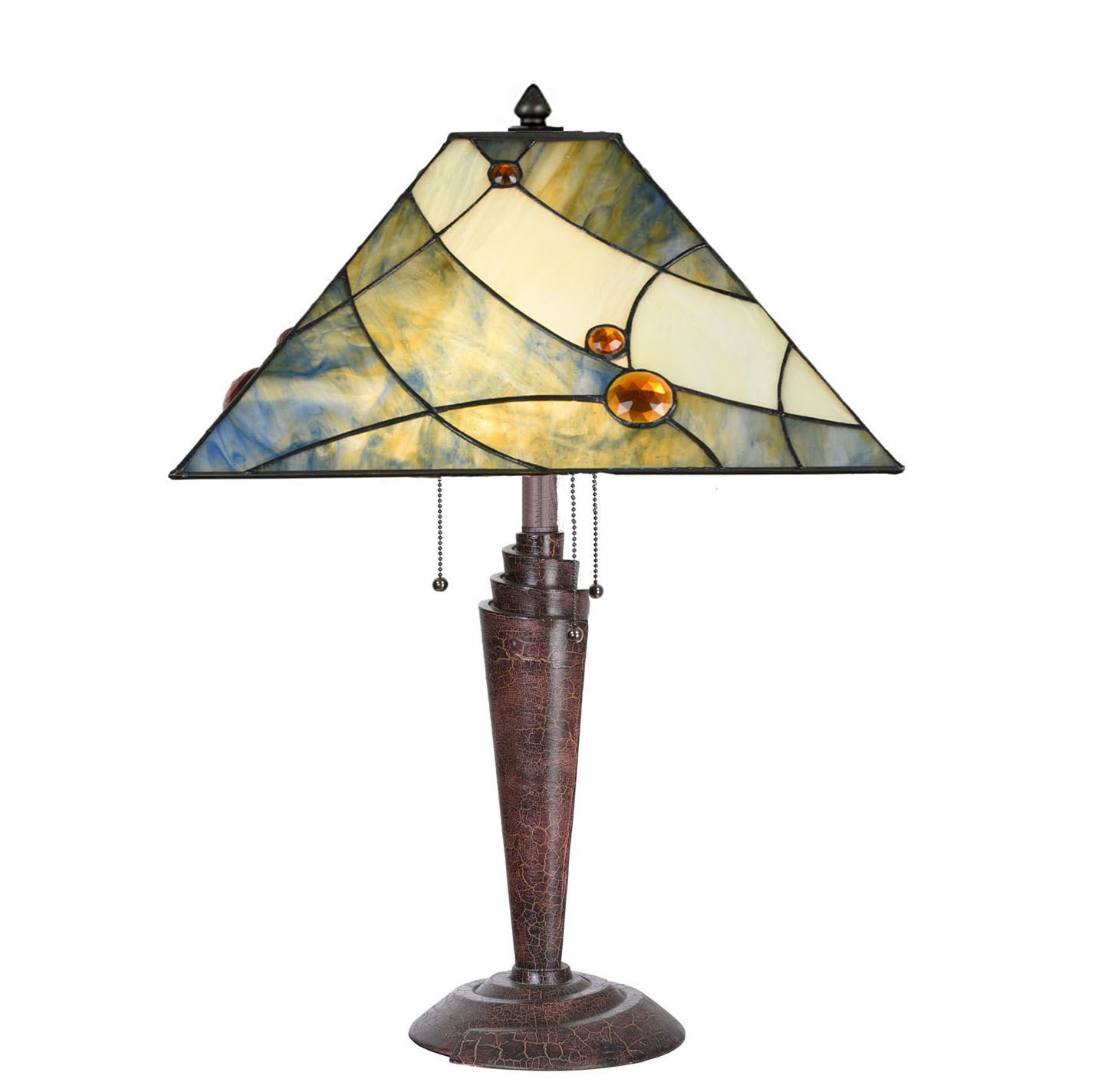 Tiffany Table Lamp Twist with Sky Blue
