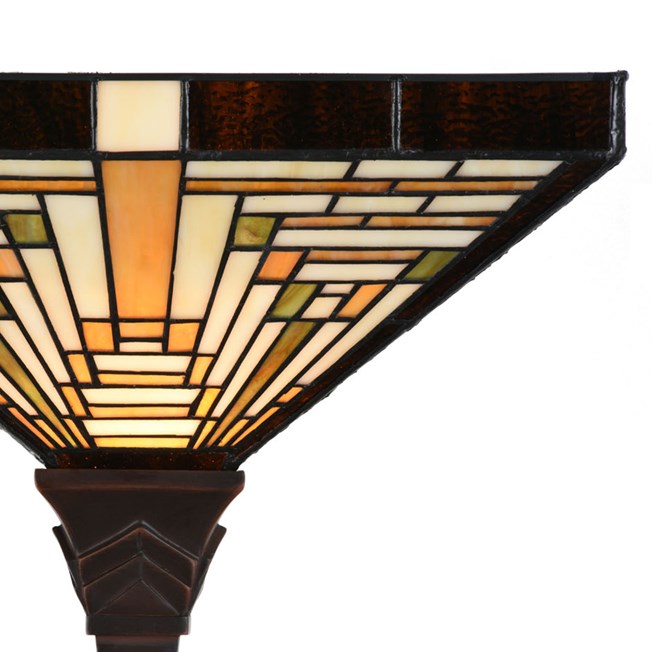 Tiffany Floor Lamp Rising Sun Detail