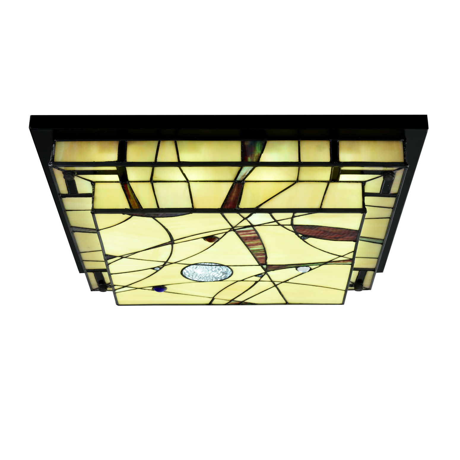 Tiffany Plafonnière Mission Style LED