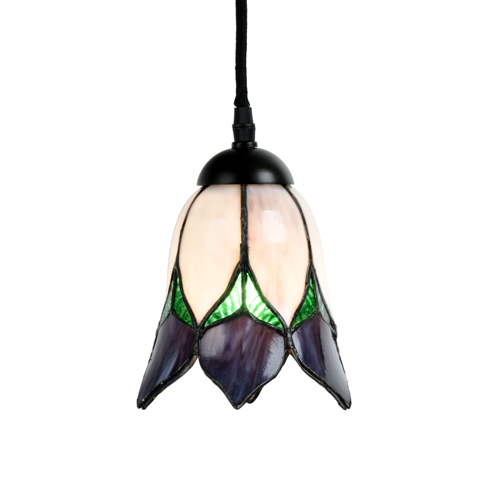 Tiffany Pendant Lamp Lovely Flower Purple