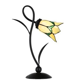 Tiffany Table Lamp Lovely Flower Yellow Romantic