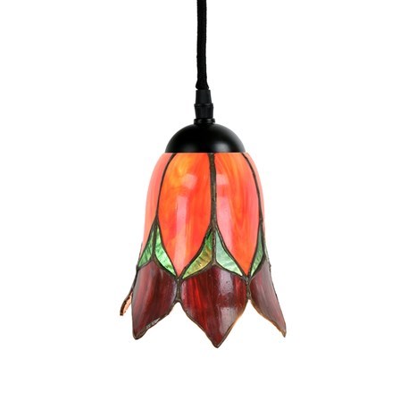Tiffany Pendant Lamp Lovely Flower Red