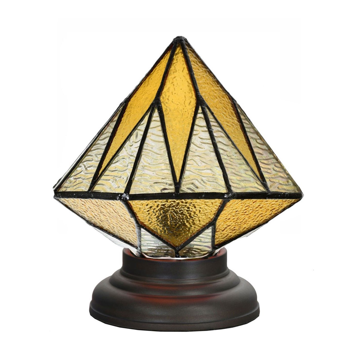 Tiffany Low Table Lamp Aiko Yellow